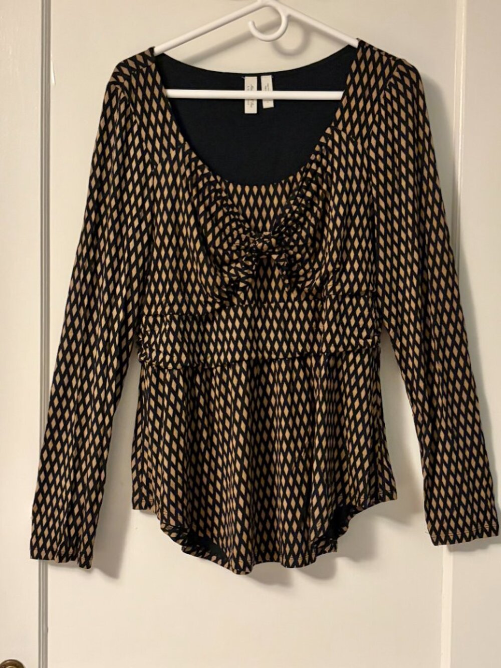 Anthropologie Meadow Rue Josalyn blouse size large babydoll retro pinup boho